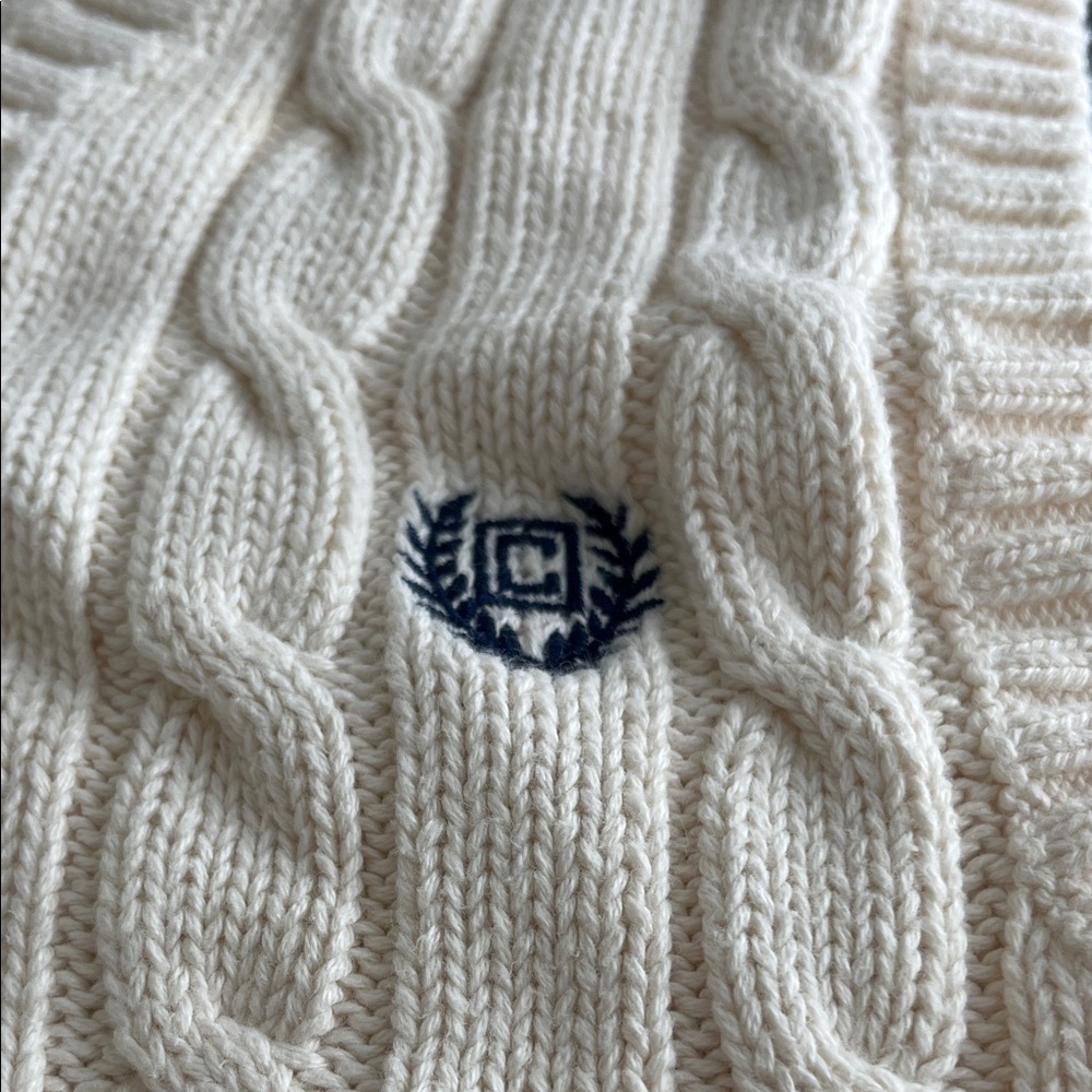 Chaps Kids Cream Cable Knit Sweater Vest - Picture 4 of 4